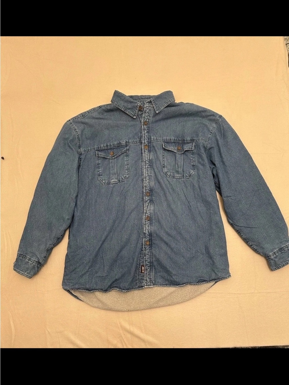 Classic Denim Button-Down Shirt - Light Blue